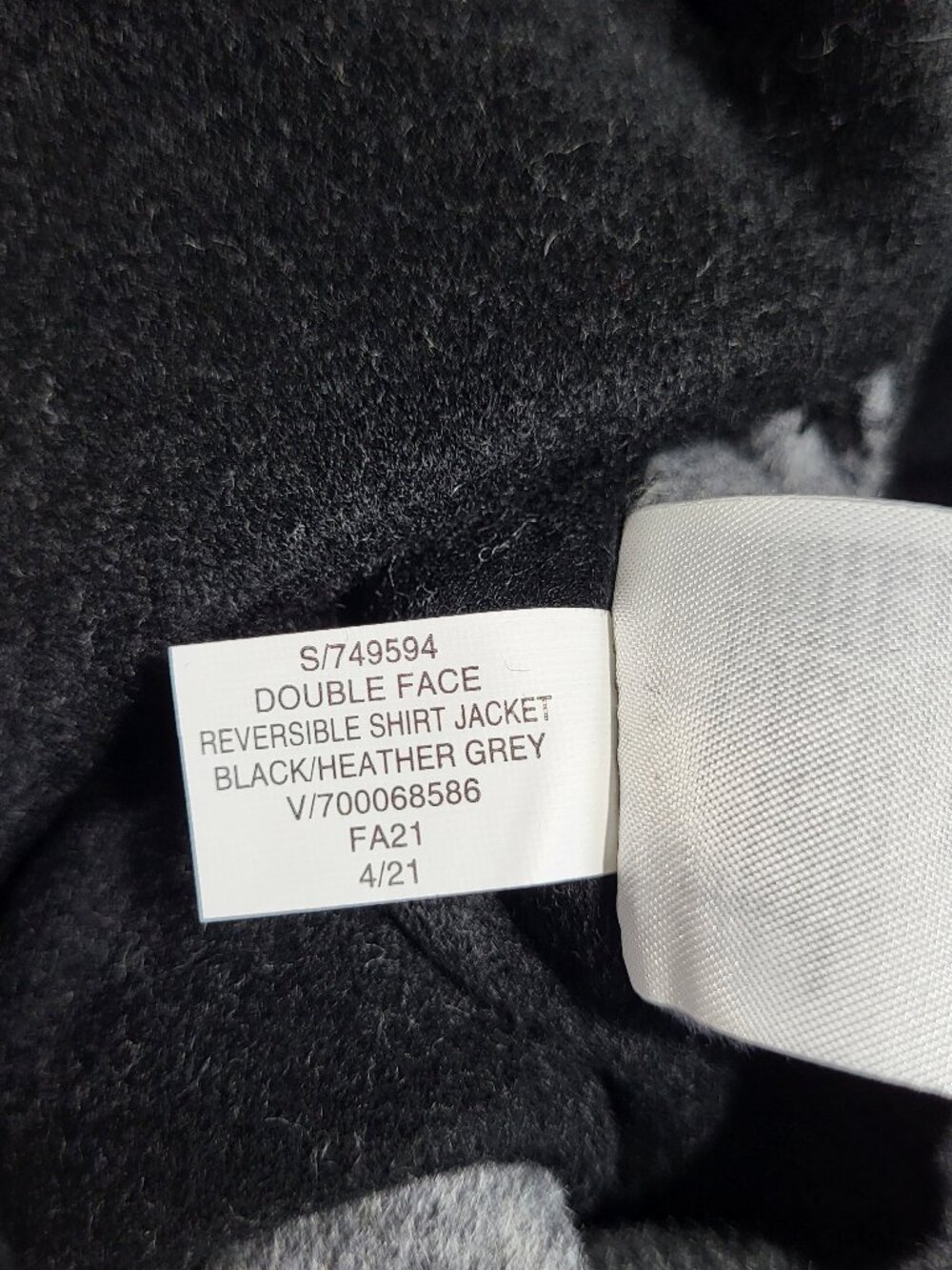 Banana Republic Reversible Double-Faced Shirt Jacket - BLACK/Heather - M #749594 - Picture 14 of 14